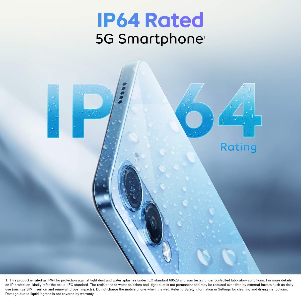 iQOO Z10 Lite 5G (Titanium Blue, 6GB RAM, 128GB Storage) | 6000 mAh Battery | Dimensity 6300 5G Processor with 433K+* AnTuTu Score | IP64 Rated & Military Grade Shock-Resistance*