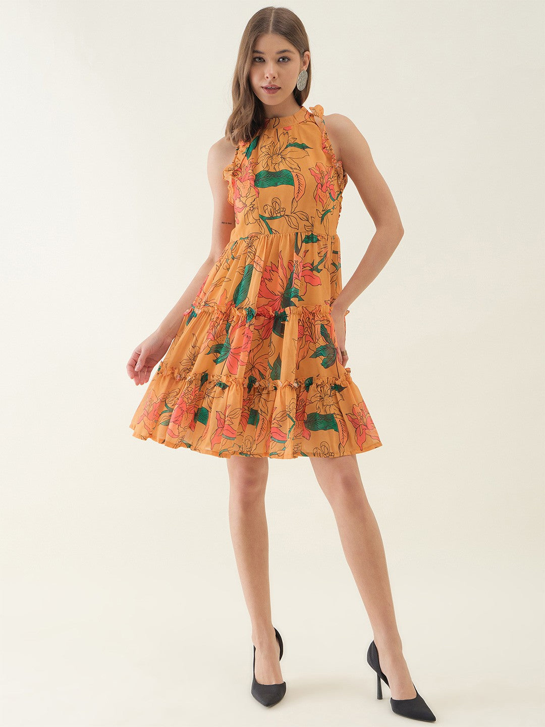 Floral Printed Fit & Flare Dress