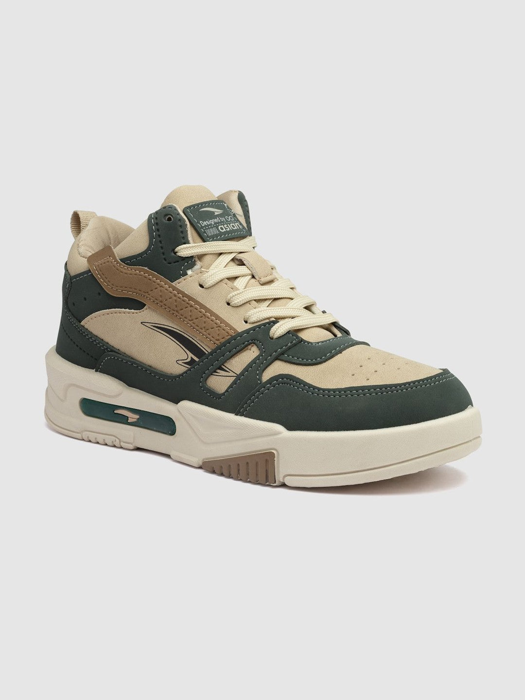 ASIAN Men Colourblocked Round Toe Mid-Top Sneakers