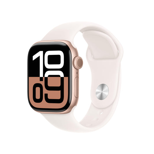 Apple Watch Series 10 [GPS 42mm case] Smartwatch with Rose Gold Aluminum Case