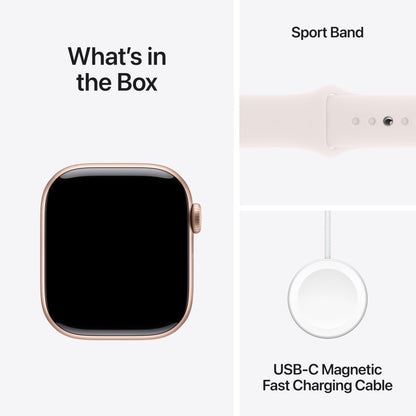 Apple Watch Series 10 [GPS 42mm case] Smartwatch with Rose Gold Aluminum Case
