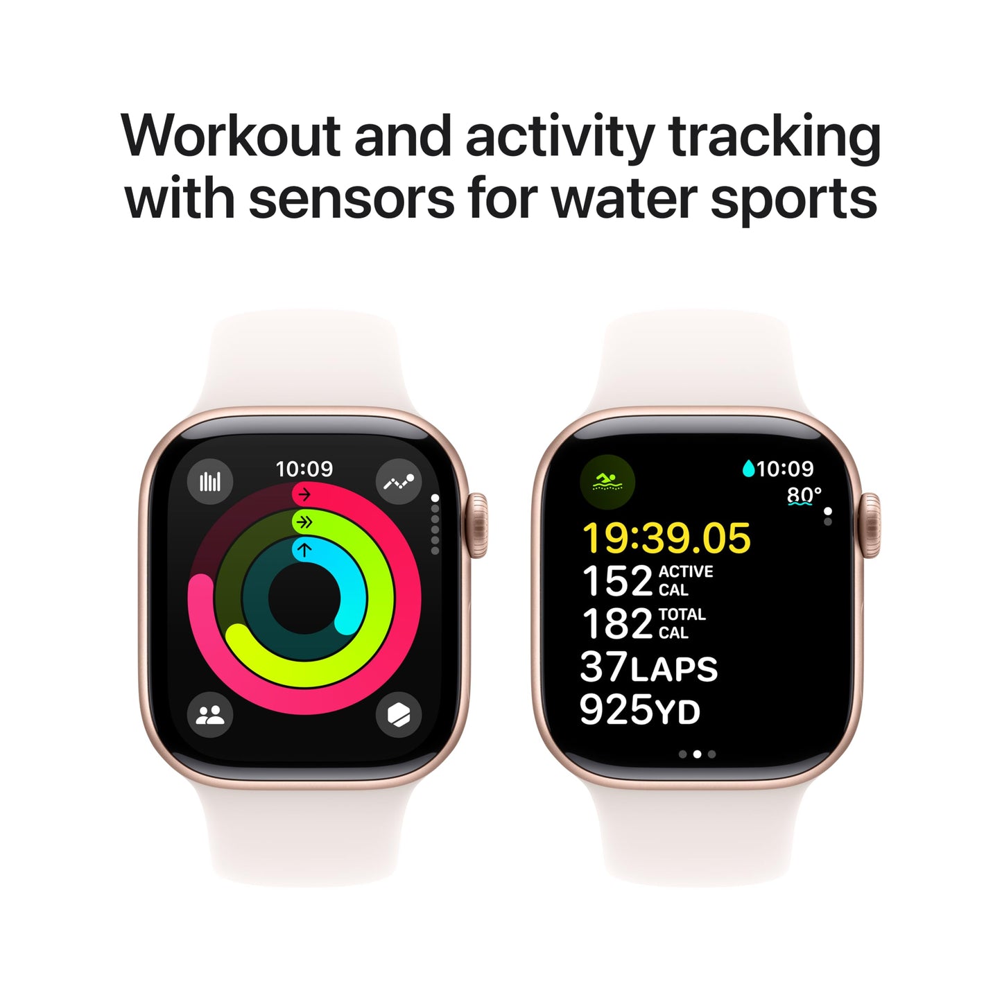 Apple Watch Series 10 [GPS 42mm case] Smartwatch with Rose Gold Aluminum Case