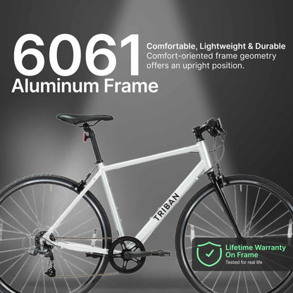 Road Bike Triban RC100 Flat Bar - Aluminium Frame, 7 Speed, Caliper Brakes